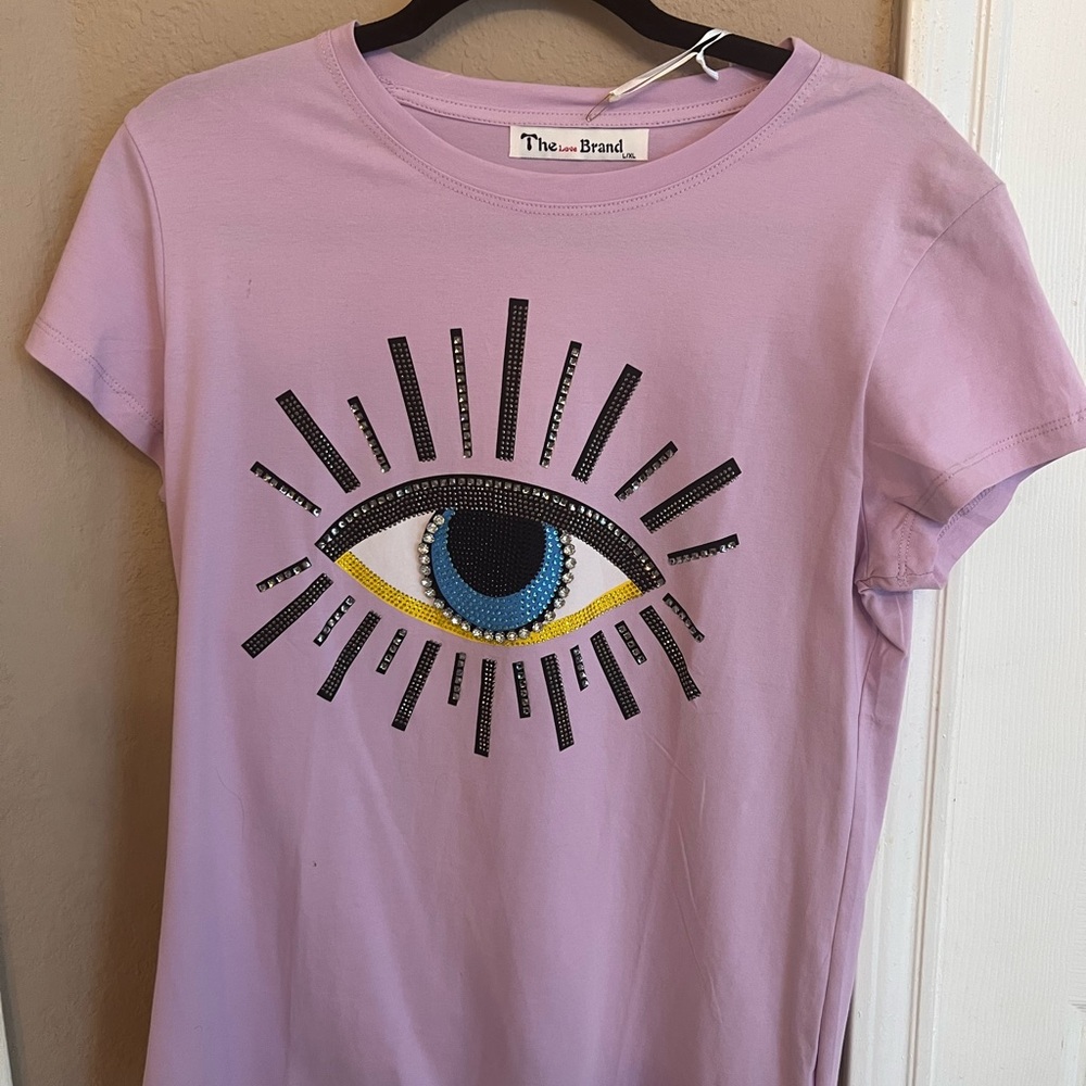 Love to Dream Lilac Eye Graphic Long Sleeve Tee